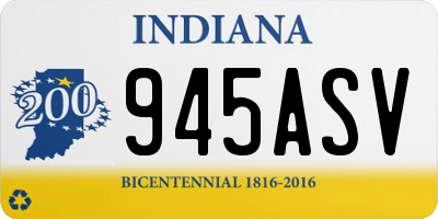IN license plate 945ASV