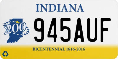 IN license plate 945AUF