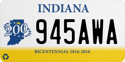 IN license plate 945AWA