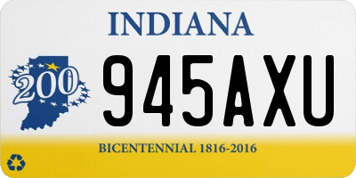 IN license plate 945AXU