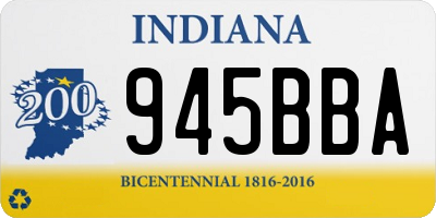 IN license plate 945BBA