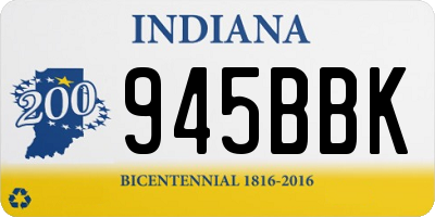 IN license plate 945BBK