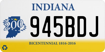 IN license plate 945BDJ