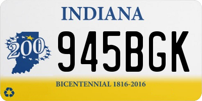 IN license plate 945BGK