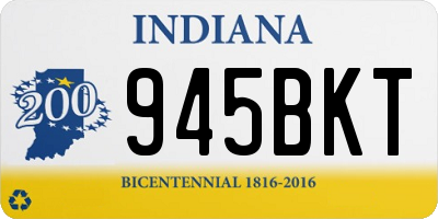IN license plate 945BKT
