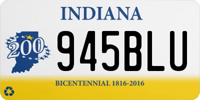 IN license plate 945BLU