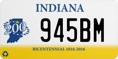 IN license plate 945BM
