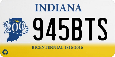 IN license plate 945BTS