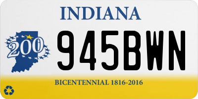 IN license plate 945BWN