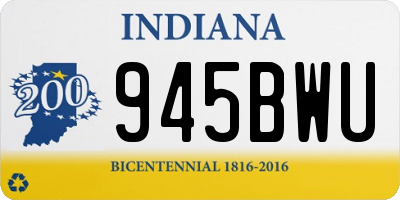 IN license plate 945BWU