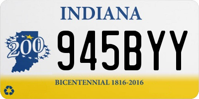IN license plate 945BYY