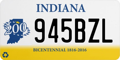 IN license plate 945BZL