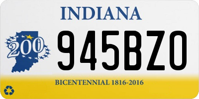IN license plate 945BZO