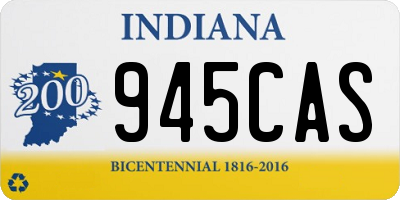 IN license plate 945CAS