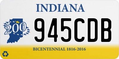 IN license plate 945CDB