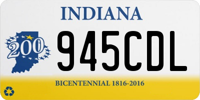 IN license plate 945CDL