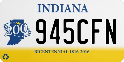 IN license plate 945CFN