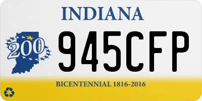IN license plate 945CFP