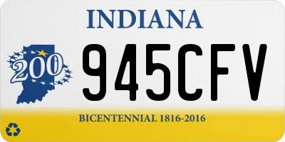 IN license plate 945CFV