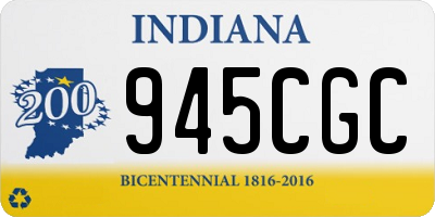 IN license plate 945CGC