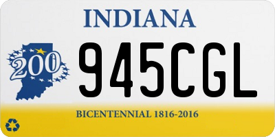 IN license plate 945CGL