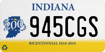 IN license plate 945CGS