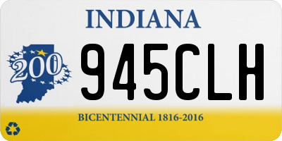 IN license plate 945CLH