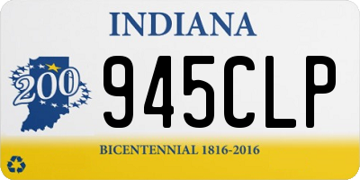 IN license plate 945CLP