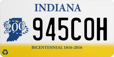 IN license plate 945COH
