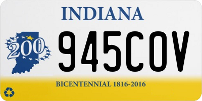 IN license plate 945COV