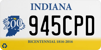 IN license plate 945CPD