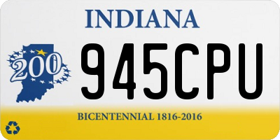 IN license plate 945CPU