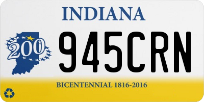 IN license plate 945CRN