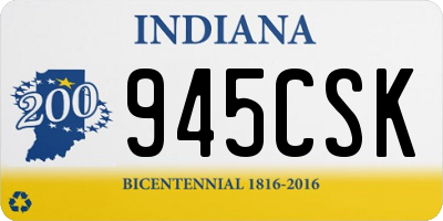 IN license plate 945CSK