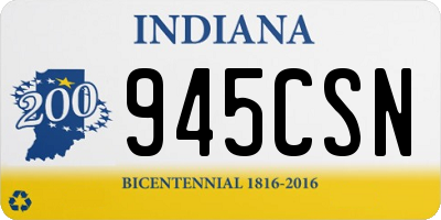 IN license plate 945CSN