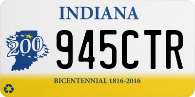 IN license plate 945CTR