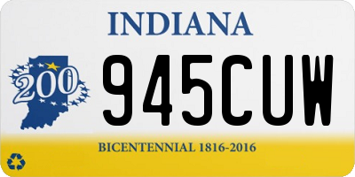 IN license plate 945CUW