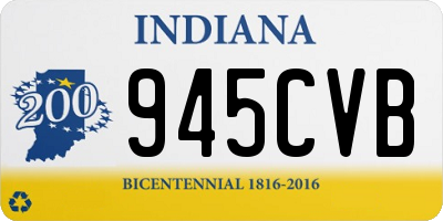 IN license plate 945CVB