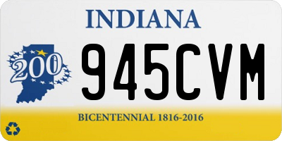 IN license plate 945CVM