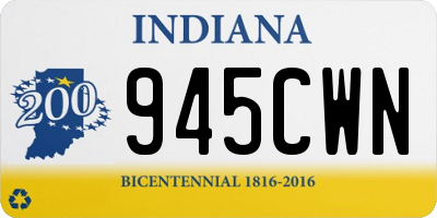 IN license plate 945CWN