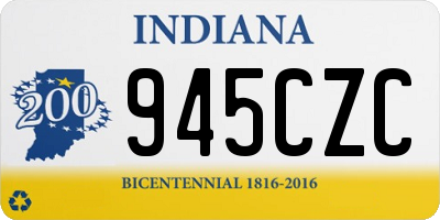 IN license plate 945CZC