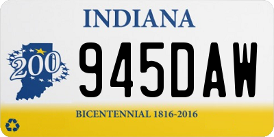 IN license plate 945DAW