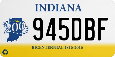 IN license plate 945DBF