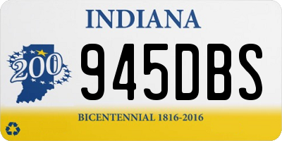 IN license plate 945DBS