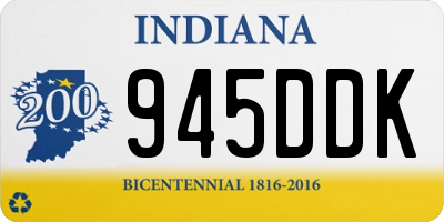 IN license plate 945DDK