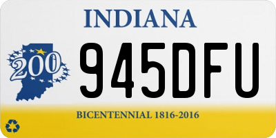 IN license plate 945DFU