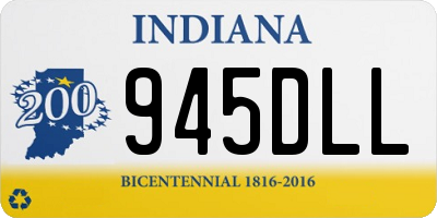 IN license plate 945DLL