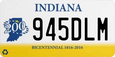 IN license plate 945DLM