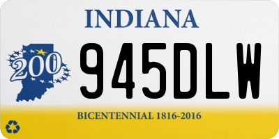 IN license plate 945DLW