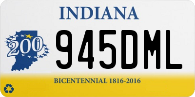 IN license plate 945DML